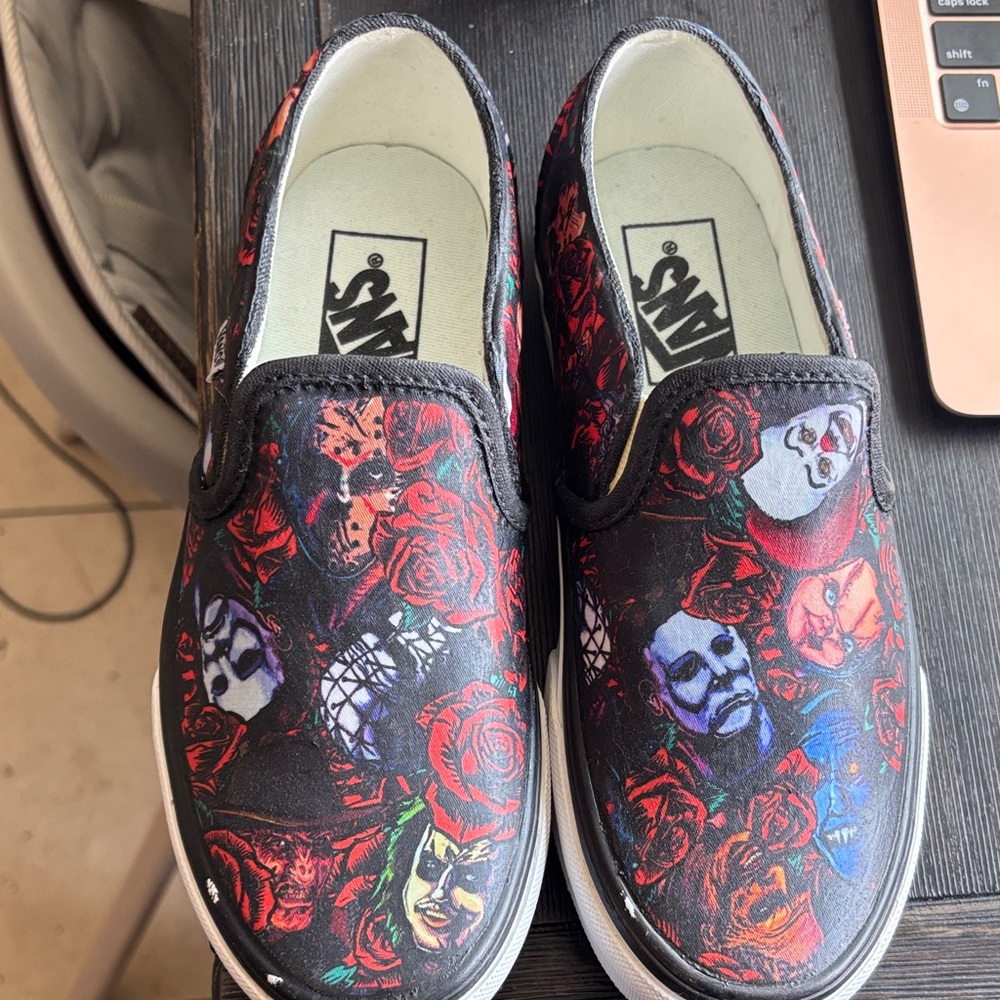 Vans Women’s Slip-On Sneakers - Black and Multicolor